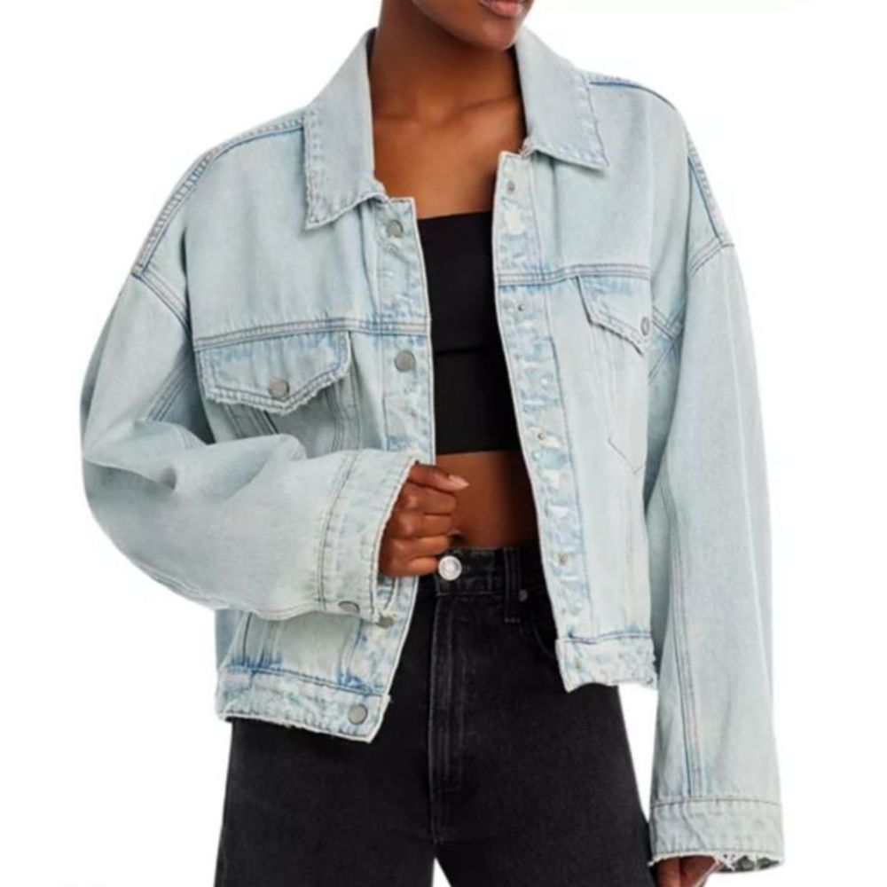 Blank NYC Women's Distressed Denim Jacket Size Small